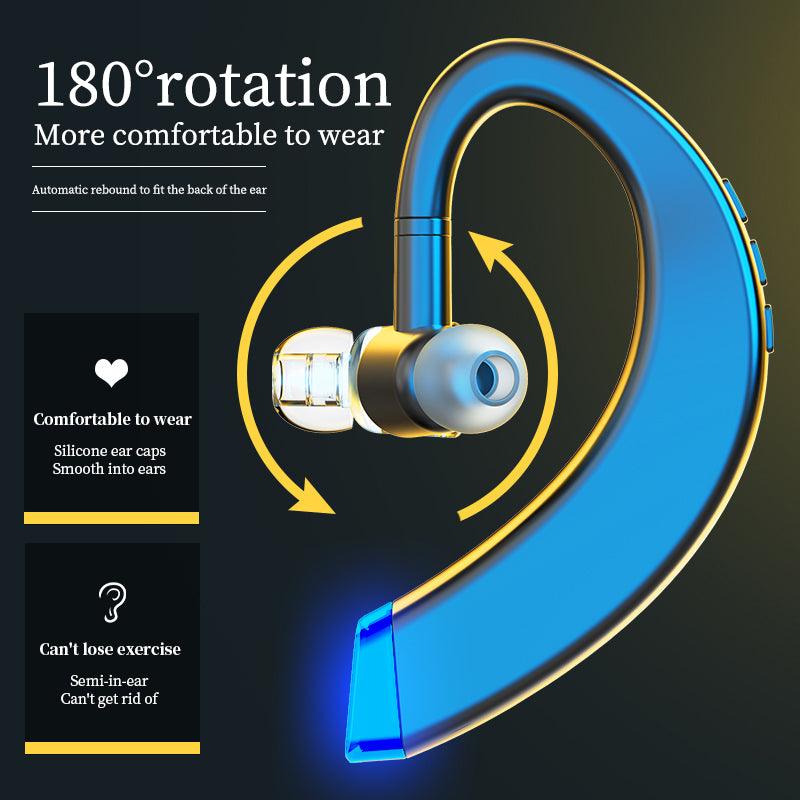 108 Business Single Ear Wireless Bluetooth Earhook Rotatable Headset Stereo Hands-free Call Music Earphone 108 Business Single Ear Wireless Bluetooth Earhook Rotatable Headset Stereo Hands-free Call Music Earphone